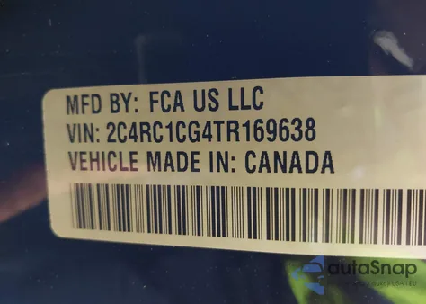 2026 Chrysler Voyager Lx z USA, uszkodzony, nr VIN 2C4RC1CG4TR169638